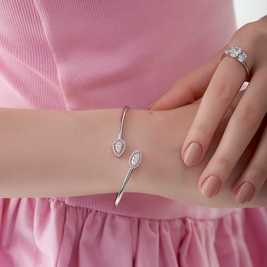 Pear & Marquise Cut Diamond Cuff Bracelet Pear & Marquise Cut Diamond Cuff Bracelet