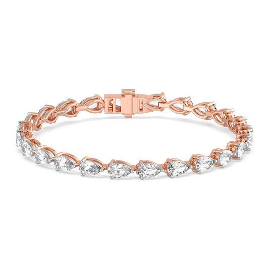 Pear-Cut Diamond Tennis Bracelet Pear-Cut Diamond Tennis Bracelet - Rose