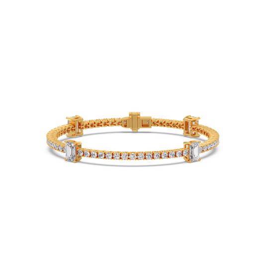 Round Radiant Tennis Bracelet Round Radiant Tennis Bracelet - Yellow