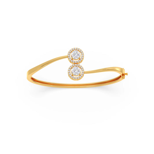 account-offers Double Halo Round Diamond Bracelet