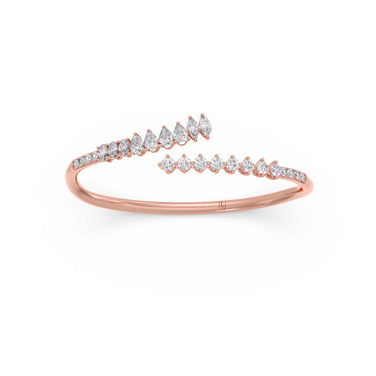 Marquise, Pear, and Round Diamond Cascade Bracelet Marquise, Pear, and Round Diamond Cascade Bracelet