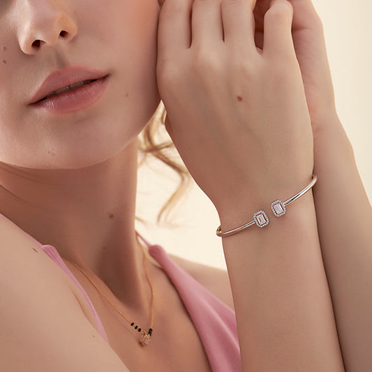 Emerald Cut Diamond Cuff Bracelet Emerald Cut Diamond Cuff Bracelet