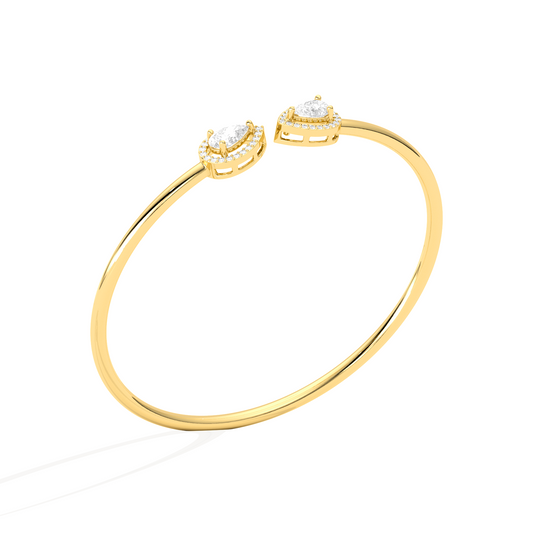 Pear Cut Diamond Cuff Bracelet Pear Cut Diamond Cuff Bracelet