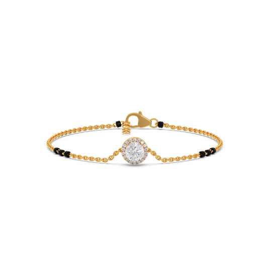 Solitaire Accent Diamond Mangalsutra Bracelet Solitaire Accent Diamond Mangalsutra Bracelet - Yellow