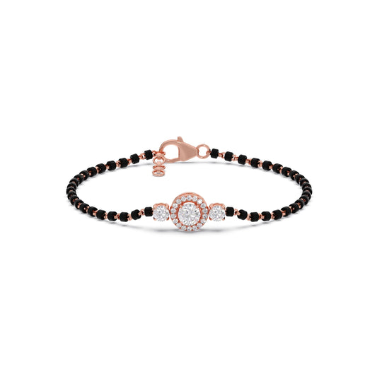 Classic Solitaire Diamond Mangalsutra Bracelet Classic Solitaire Diamond Mangalsutra Bracelet - Rose