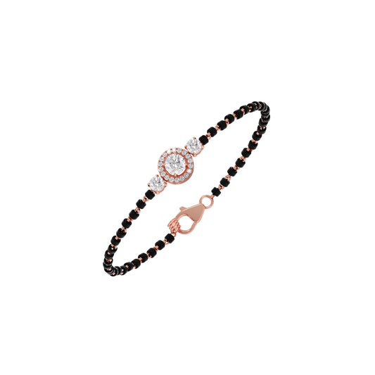 Classic Solitaire Diamond Mangalsutra Bracelet Classic Solitaire Diamond Mangalsutra Bracelet