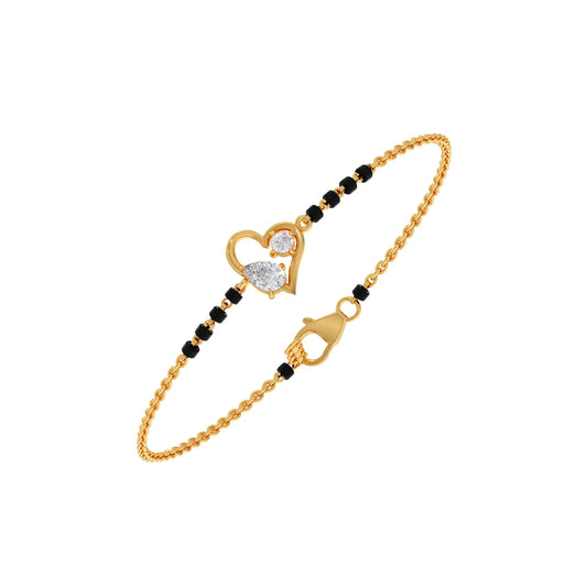 Pear and Round Diamond Mangalsutra Bracelet Pear and Round Diamond Mangalsutra Bracelet - Yellow