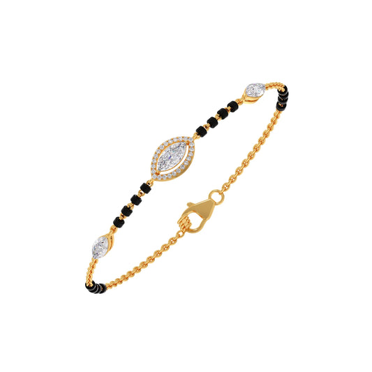 account-offers Marquise and Round Diamond Mangalsutra Bracelet