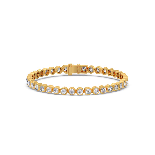 Full Bezel Round Diamond Tennis Bracelet Full Bezel Round Diamond Tennis Bracelet - Yellow