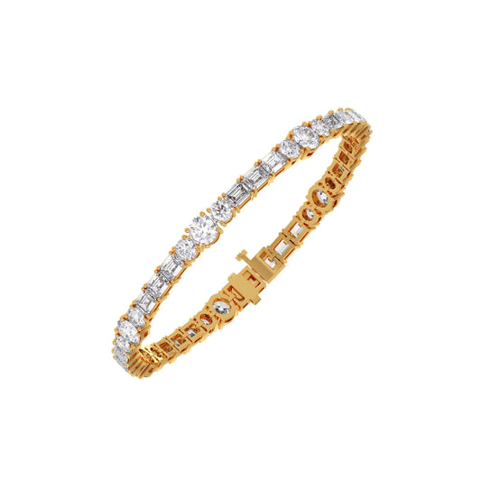 Emerald Cut and Round Diamond Tennis Bracelet Emerald Cut and Round Diamond Tennis Bracelet