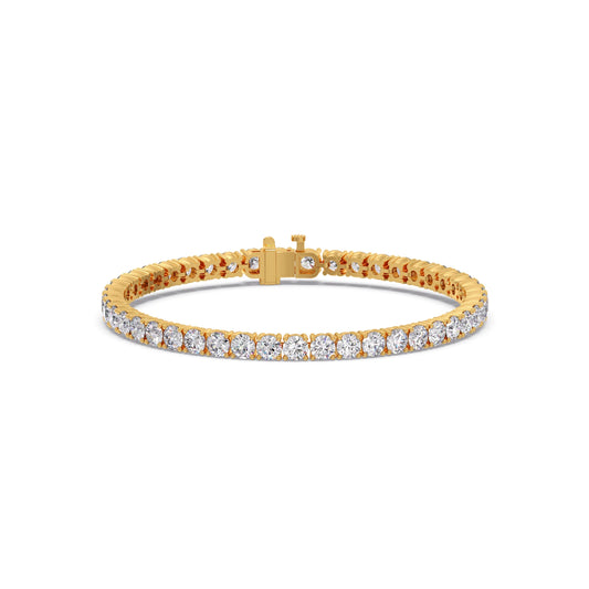 Round Diamond Prong Tennis Bracelet Round Diamond Prong Tennis Bracelet - Yellow