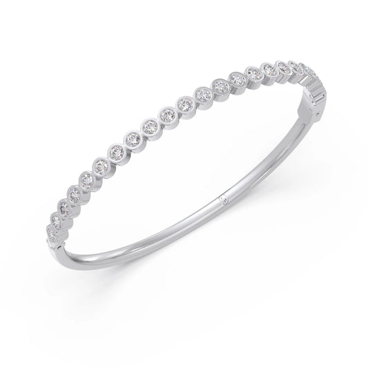 Round Bezel Diamond Bracelet Round Bezel Diamond Bracelet - White