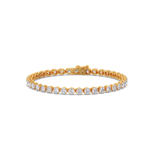 Single Row Diamond Tennis Bracelet Single Row Diamond Tennis Bracelet - Yellow