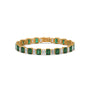 Emerald Cut Green Stone and Diamond Bracelet Emerald Cut Green Stone and Diamond Bracelet