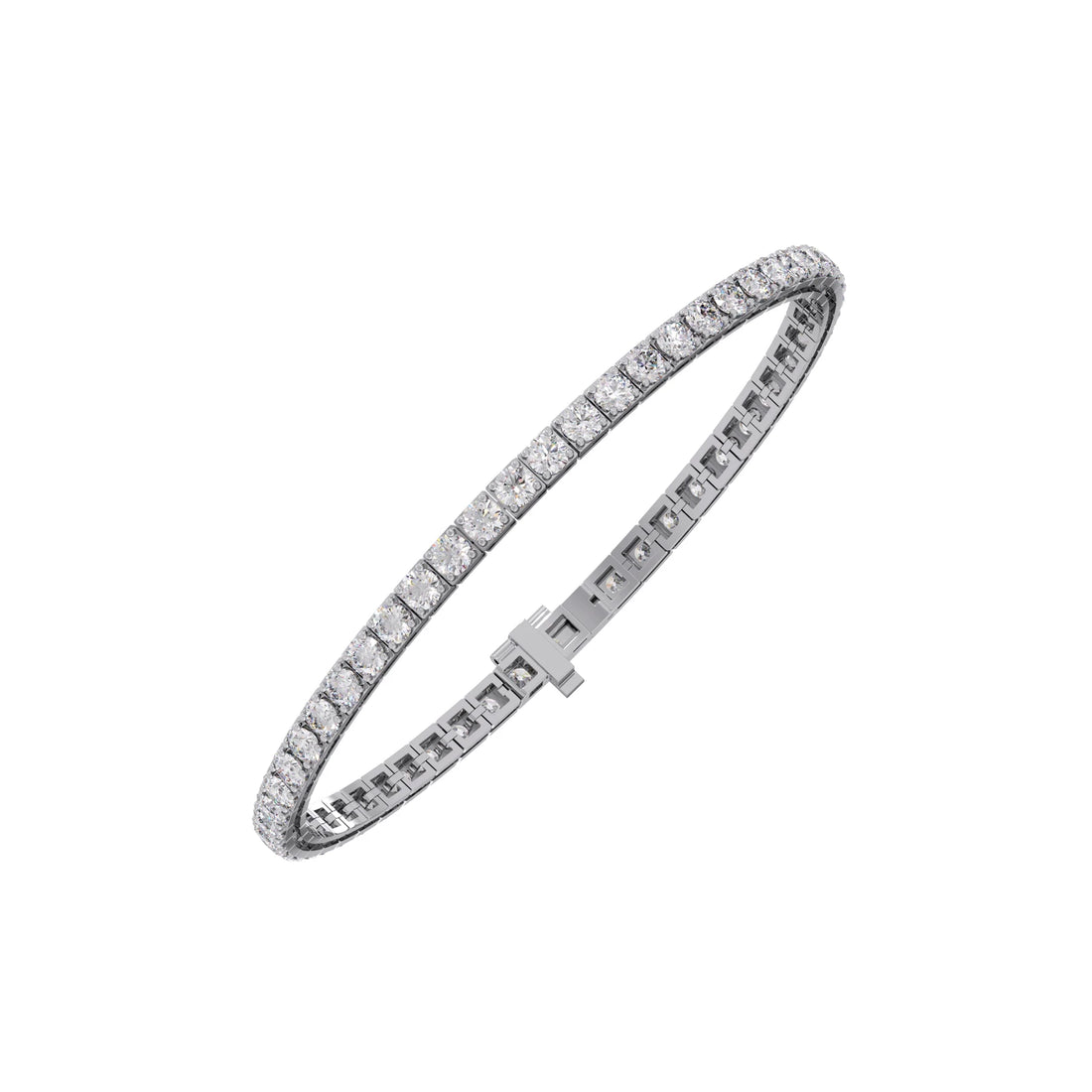 Luminance Link Round Diamond Tennis Bracelet
