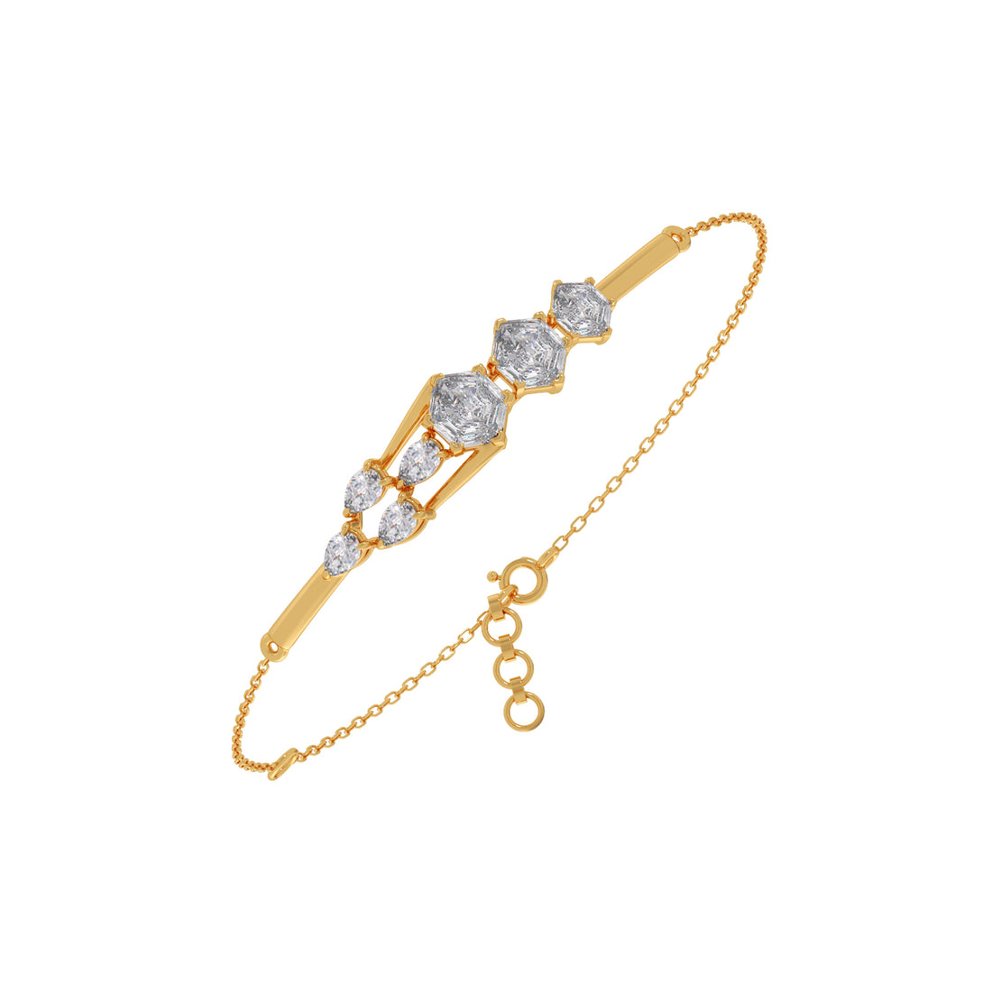 Hexa Axis Chain Bracelet