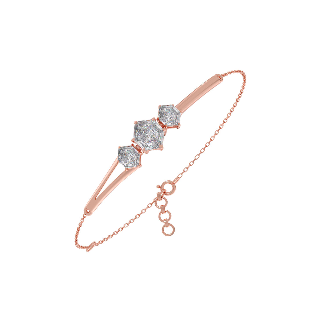 Hexa Trio Chain Bracelet