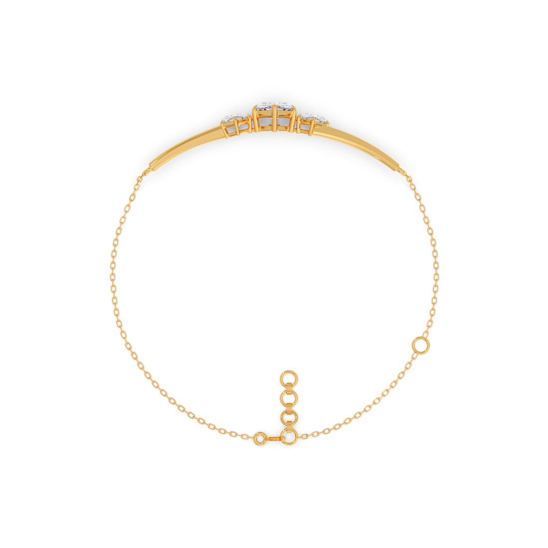 Hexa Trio Chain Bracelet