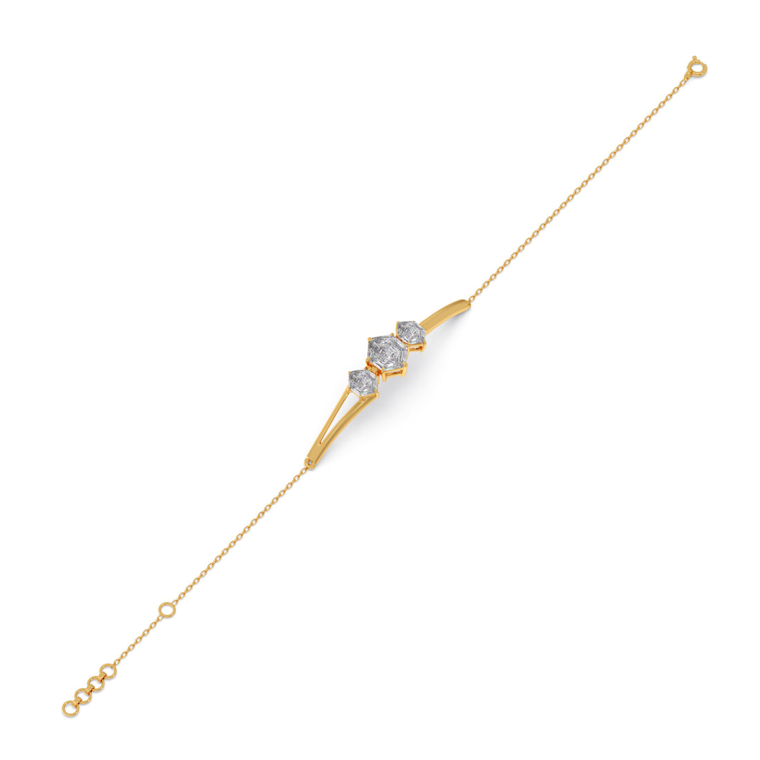 Hexa Trio Chain Bracelet