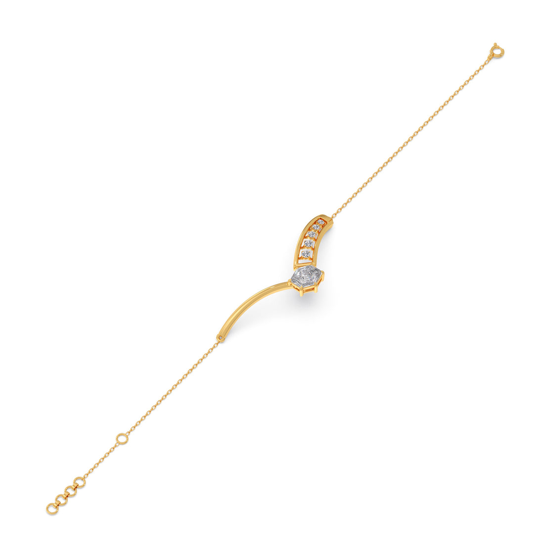 Hexa Horizon Chain Bracelet