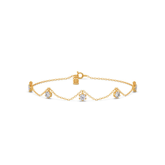Classic Round Diamond Chain Bracelet Classic Round Diamond Chain Bracelet - Yellow