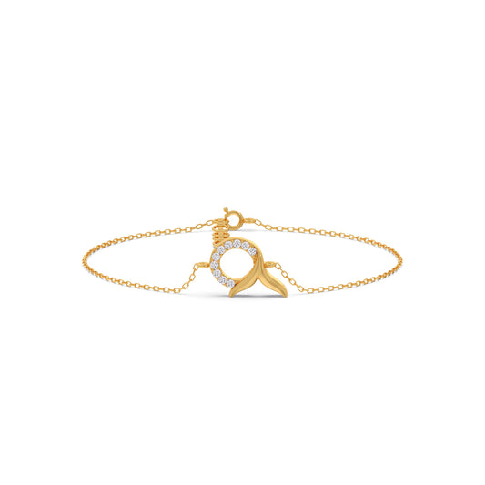 Mermaid Tail Diamond Chain Bracelet Mermaid Tail Diamond Chain Bracelet - Yellow