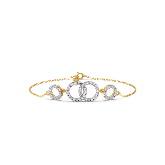 Circle Symphony Diamond Chain Bracelet Circle Symphony Diamond Chain Bracelet - Yellow