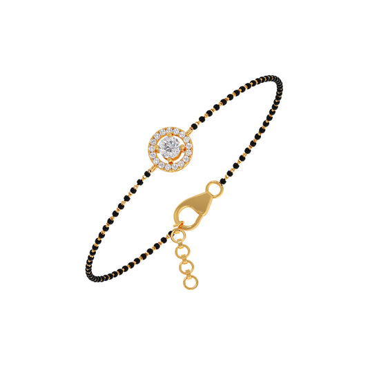 Halo Round Mangalsutra Bracelet Halo Round Mangalsutra Bracelet