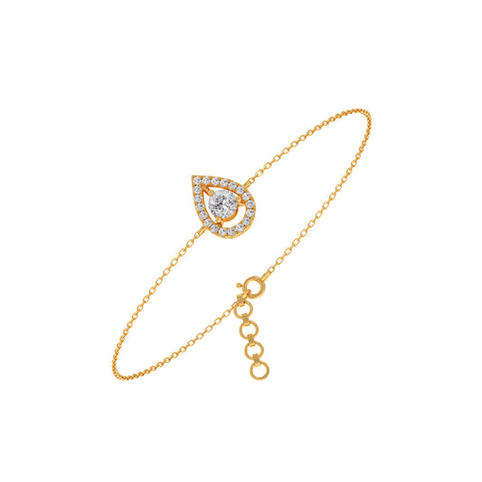 Pearluxe Halo Chain Bracelet Pearluxe Halo Chain Bracelet - Yellow