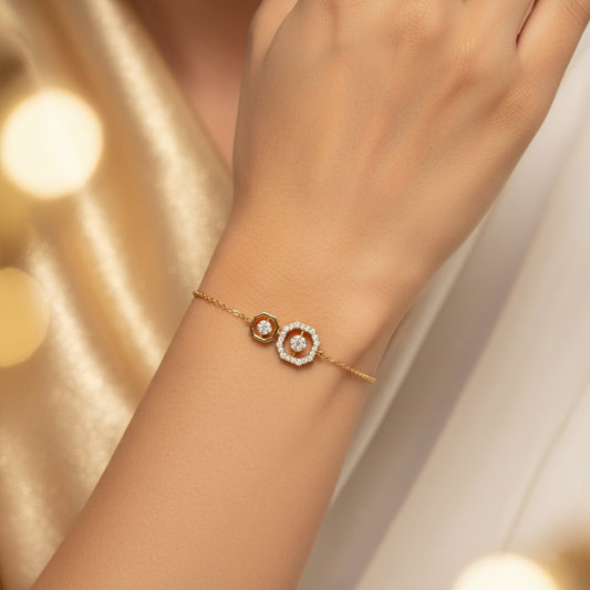 Dual Octagon Cluster Diamond Bracelet Dual Octagon Cluster Diamond Bracelet