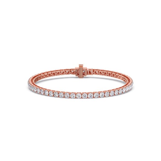 6.05ct Delicate Round Diamond Tennis Bracelet 6.05ct Delicate Round Diamond Tennis Bracelet - Rose