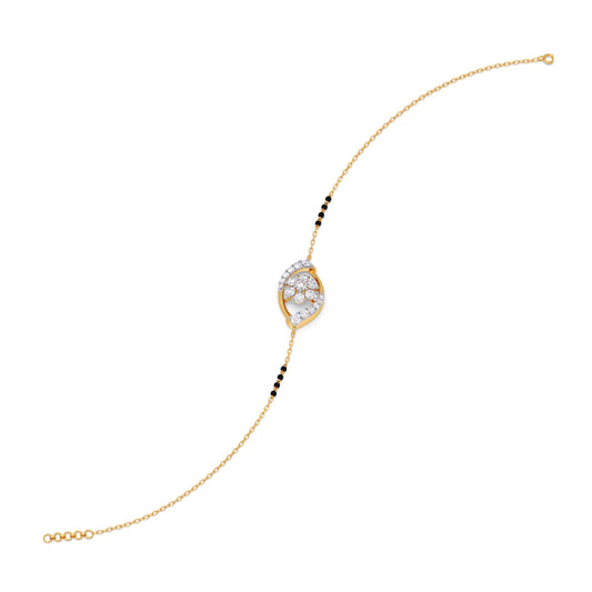 Nitya Cluster Diamond Mangalsutra Bracelet Nitya Cluster Diamond Mangalsutra Bracelet - Yellow