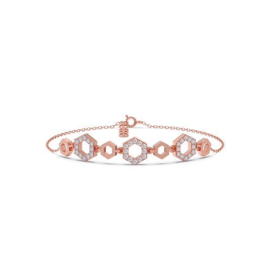 HexaGlow Chain Bracelet HexaGlow Chain Bracelet - Rose