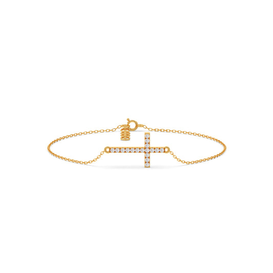 Serenity Cross Chain Bracelet Serenity Cross Chain Bracelet - Yellow