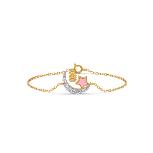 Pink Stardust Moon Diamond Kids Bracelet Pink Stardust Moon Diamond Kids Bracelet - Yellow
