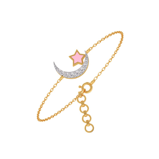 Pink Stardust Moon Diamond Kids Bracelet Pink Stardust Moon Diamond Kids Bracelet - Yellow