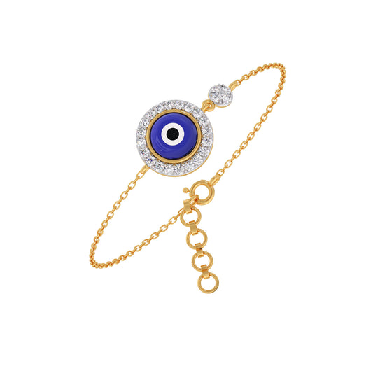 Halo Evil-Eye Diamond Chain Bracelet Halo Evil-Eye Diamond Chain Bracelet - Yellow