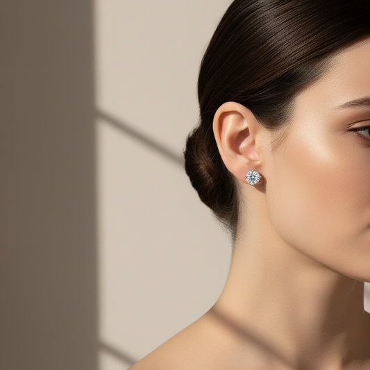 account-offers 6 Ct Four-Prong Round Solitaire Earrings