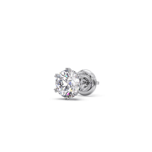 Four-Prong Round Brilliant Cut Diamond Stud Earrings Four-Prong Round Brilliant Cut Diamond Stud Earrings