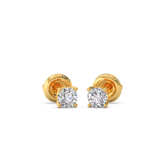 Snowflake Cluster Prong Stud Earrings Snowflake Cluster Prong Stud Earrings - Yellow