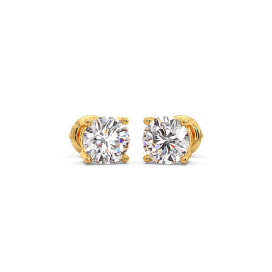 card-product Round Solitaire 4-Prong Stud Earrings – 7.5mm