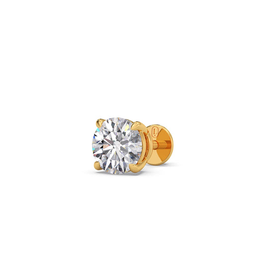 4 Prong Round-Cut 3.00 Ct Diamond Solitaire Studs 4 Prong Round-Cut 3.00 Ct Diamond Solitaire Studs