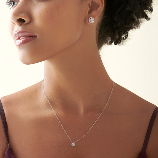 Round-Cut Halo Classic Diamond Studs Round-Cut Halo Classic Diamond Studs