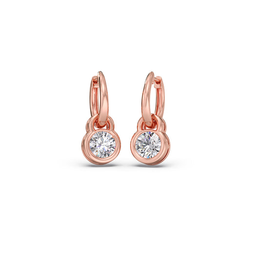 Sparkling Diamond Drop Earrings Sparkling Diamond Drop Earrings - Rose
