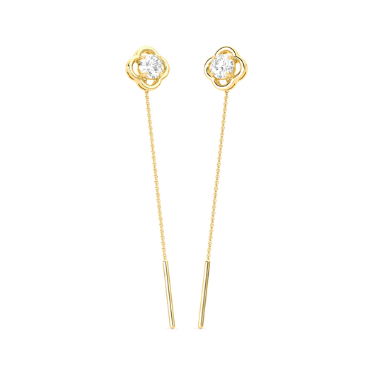 Amulet Round Diamond Sui-Dhaga Earrings Amulet Round Diamond Sui-Dhaga Earrings - Yellow