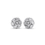 Flower Diamond Stud Platinum Earrings Flower Diamond Stud Platinum Earrings