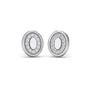Double Oval Diamond Stud Platinum Earrings Double Oval Diamond Stud Platinum Earrings