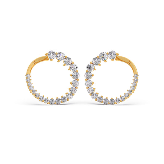 Spherical Diamond Hoops Earrings Spherical Diamond Hoops Earrings - Yellow