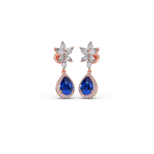 Blue Majesty Gemstone Drop Earrings Blue Majesty Gemstone Drop Earrings - Rose