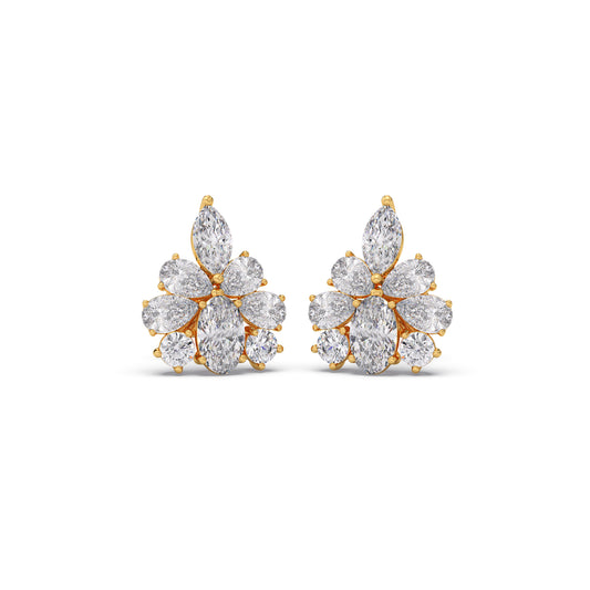 card-product Multi Diamond Floral Earrings